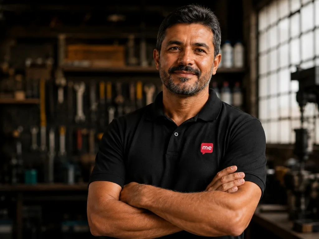 Profissional parceiro do Me Chamaê em oficina, pronto para atender no Vale do Ribeira
